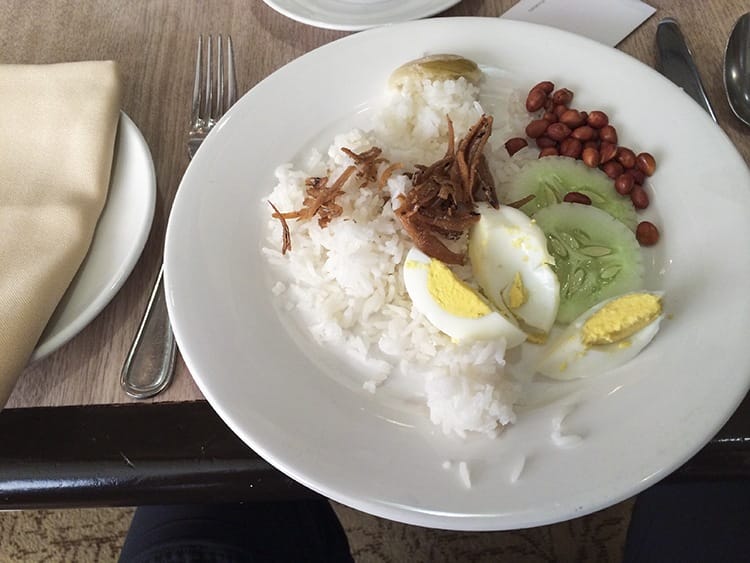 Nasi Lemak from a hotel buffet