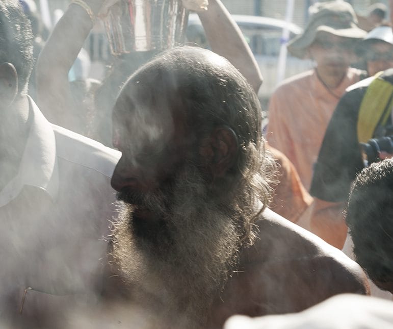 Thaipusam Old Man in the Smoke