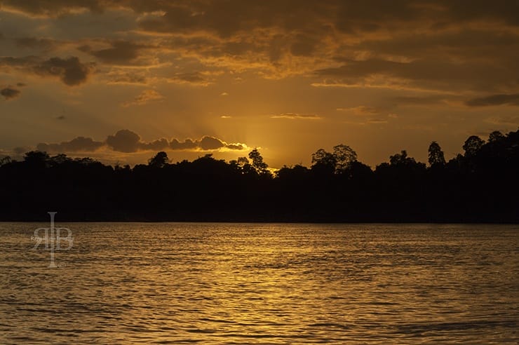 Uncle Tan Sunset over the Kinabatangan