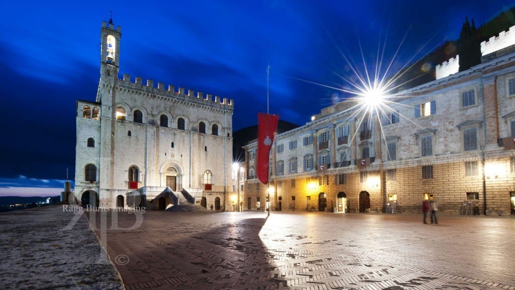 Ceri Di Gubbio Main Square Night