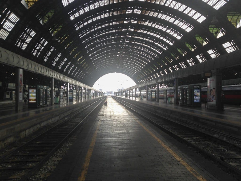 Empty train Station Platform
