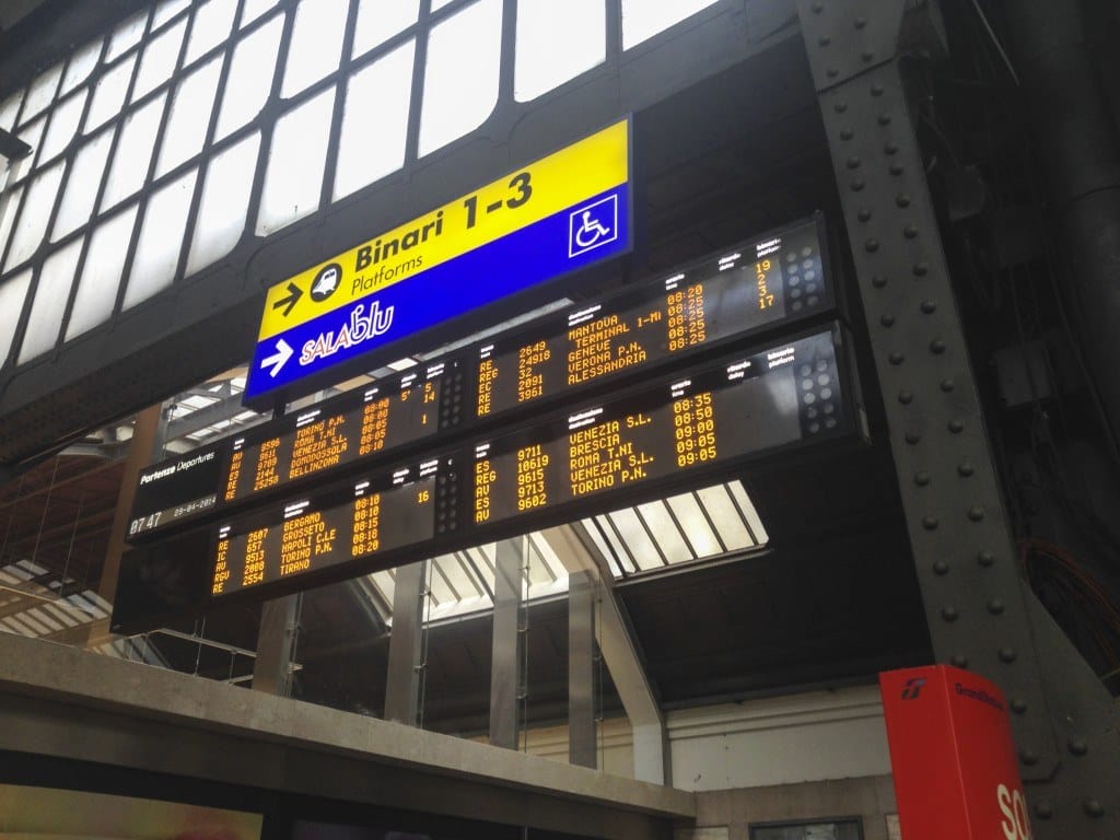 Departures Board at Milan Centrale