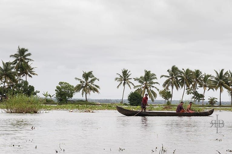 India Backwaters 3 Men in a Boat