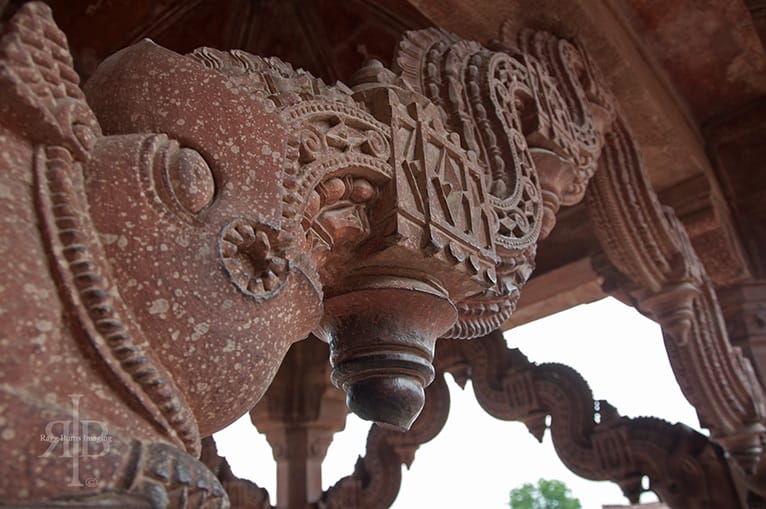 India Fatehpur Sikri elephant carving