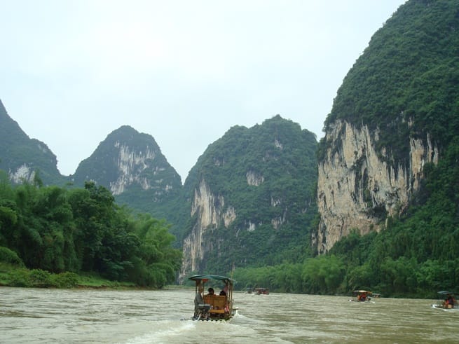 Guilin to Yangshuo bamboo rafts