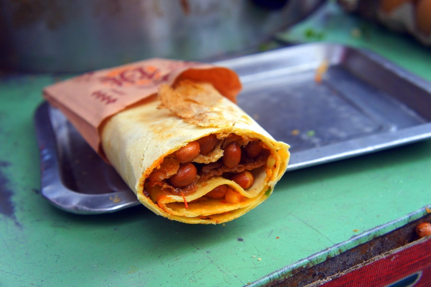 filled pancake Beijing street desserts