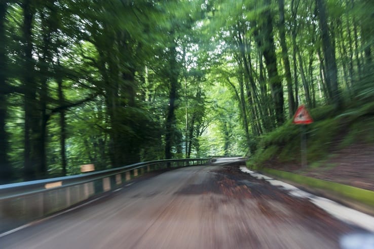 Foresta Umbra Blurry road sign