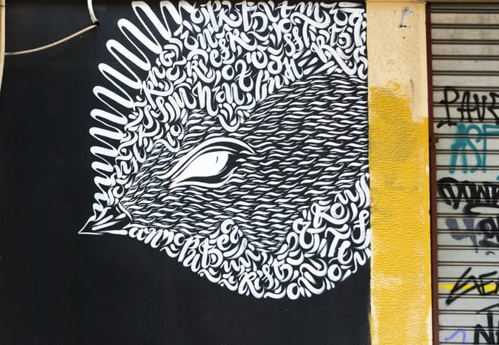 calligraphy Art Blaqk Fish