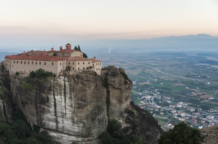 Meteora Sunset holy trinity monastery