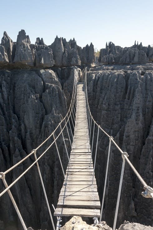 Tsingy de bemaraha suspension bridge