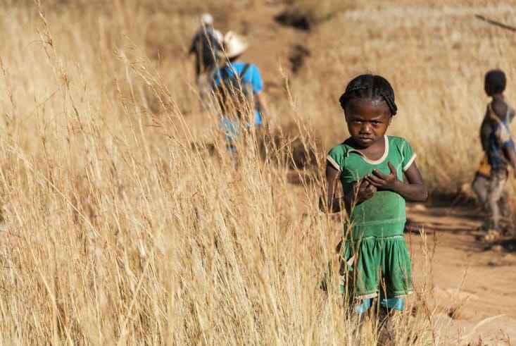 Madagascar Girl in Green Dress