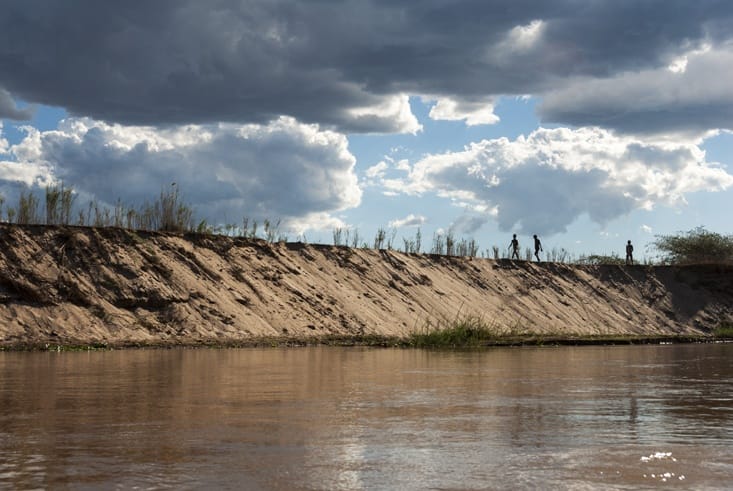 Tsiribihina River Boys on the Bank