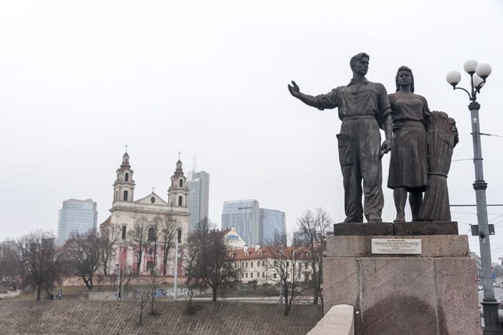 Lithuania Vilnius Soviet Statues