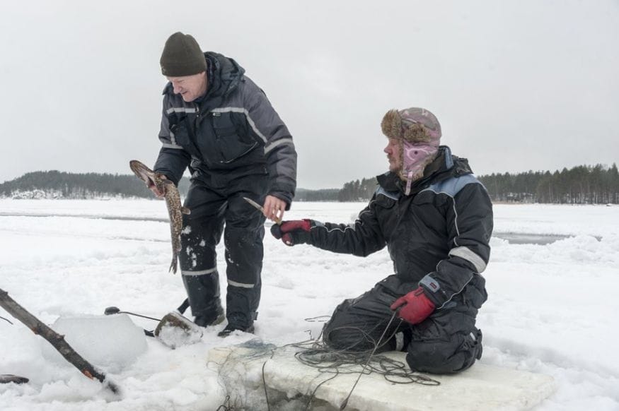 ice fishing mikkeli winter