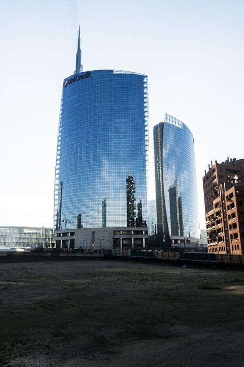 Milano Unicredit building reflections