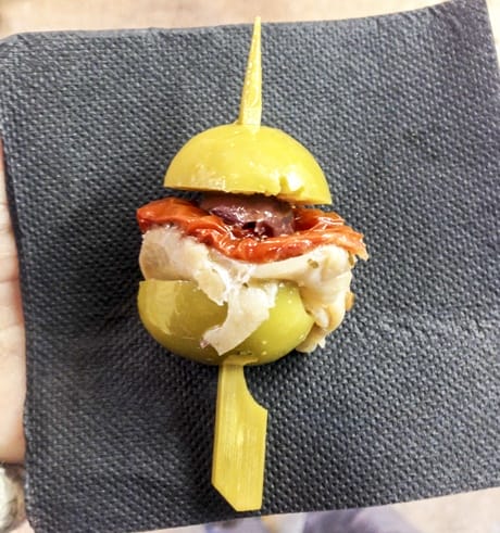 olive skewer barcelona