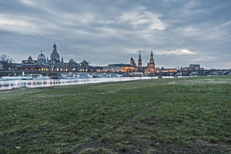 Dresden Germany skyline sunset
