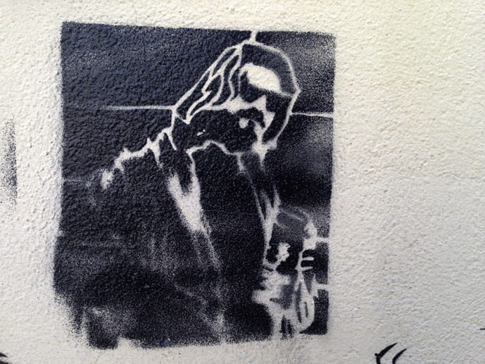 the dude street art stencil dresden