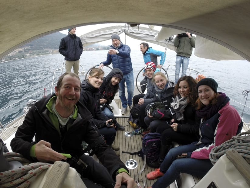 lake garda sailing selfie