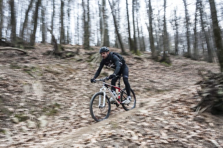 mountain biking Biella woods