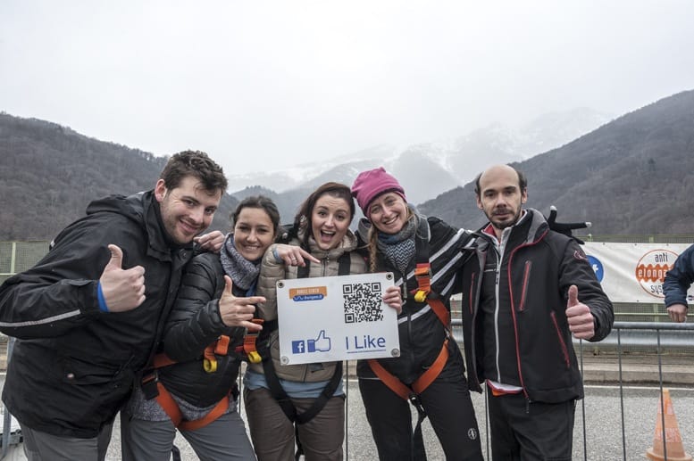 bungee jumping veglio mosso team