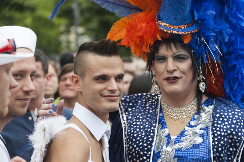 Berlin CSD drag queen and boy