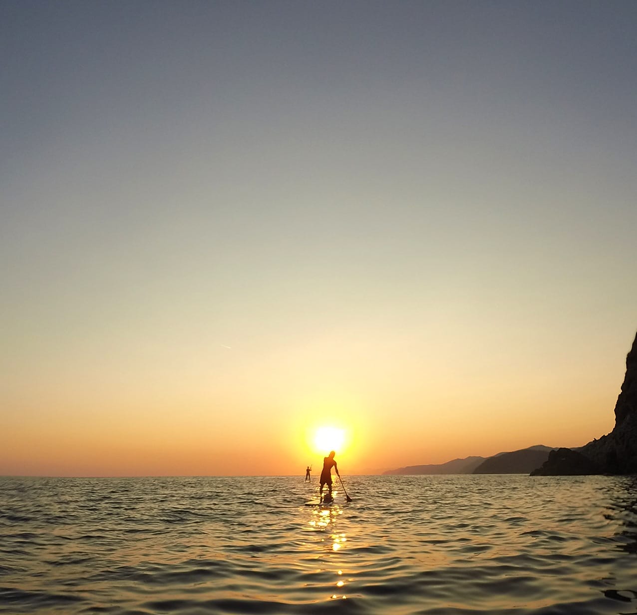 sunset paddle boarding levanto