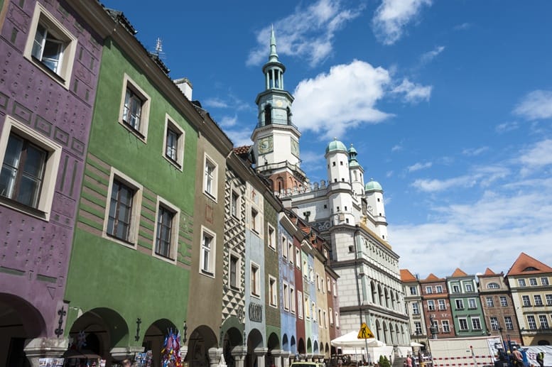 Poznan market square city hall