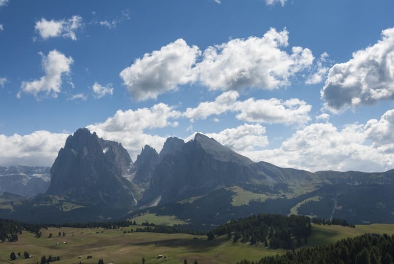 dolomites meadow clouds