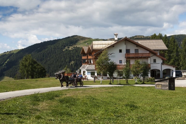south tyrol mountain house horse carriage
