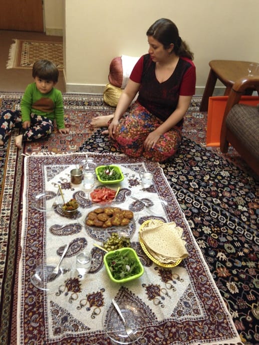 vegetarian meal family iran