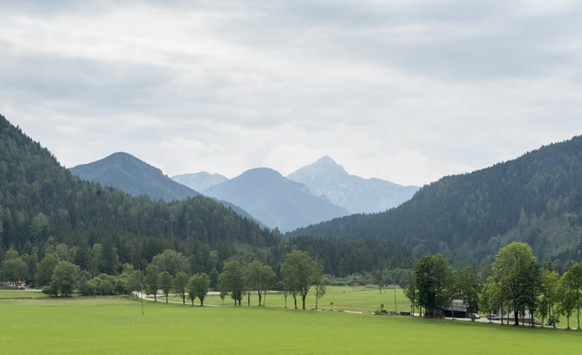 jezersko mountains green meadow