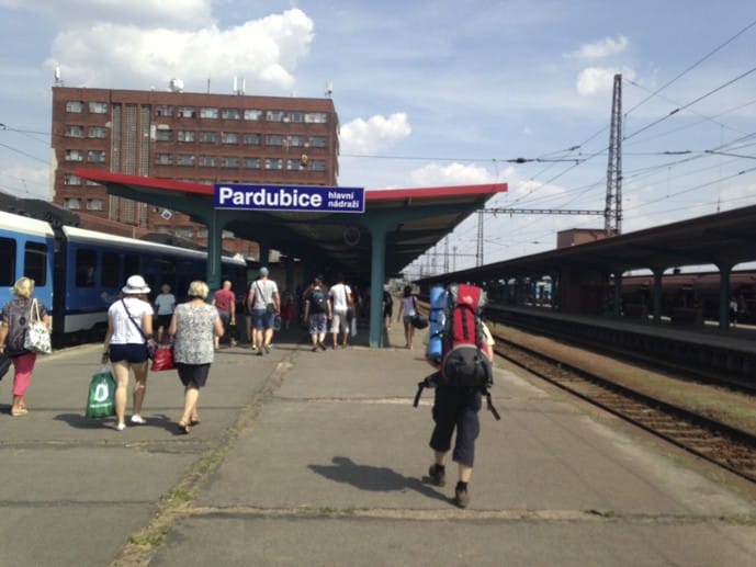 pardubice station platform czech