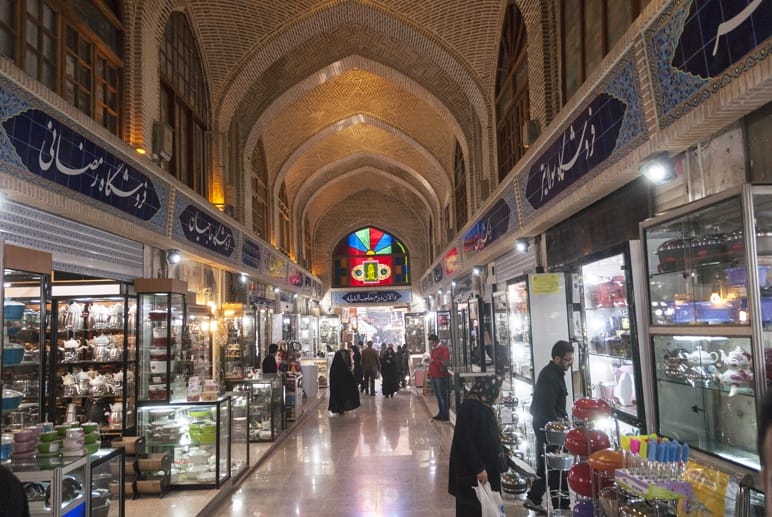grand bazaar inside tehran
