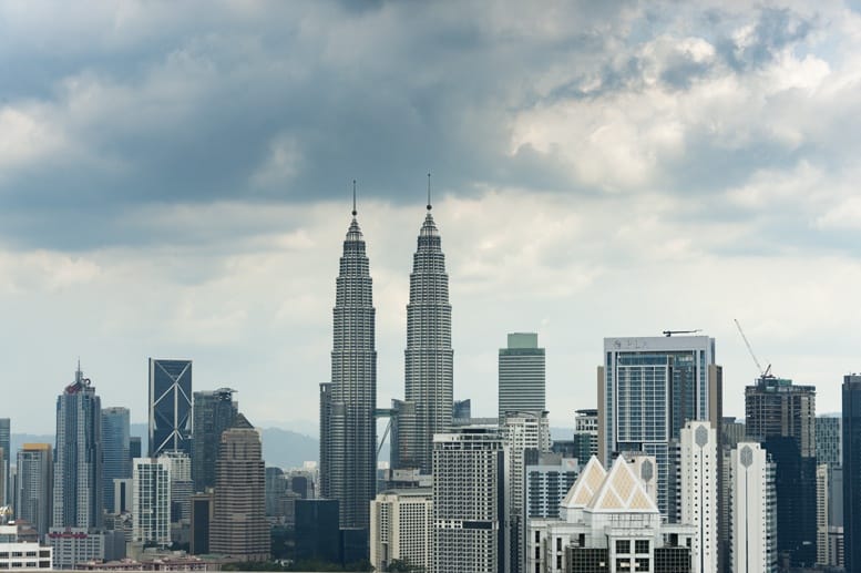 petronas towers KL view close