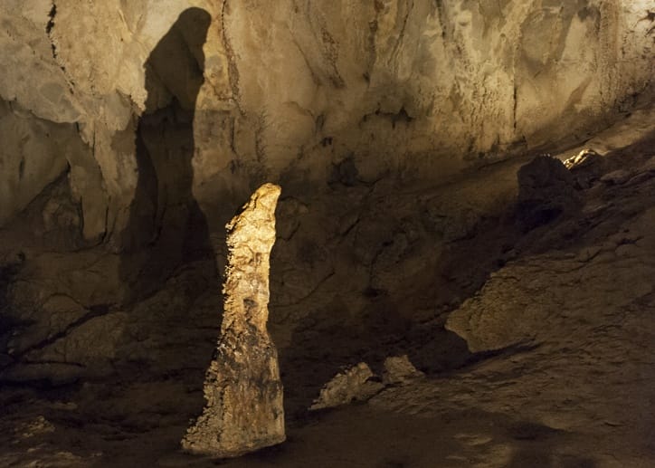 girl shaped stalagmite
