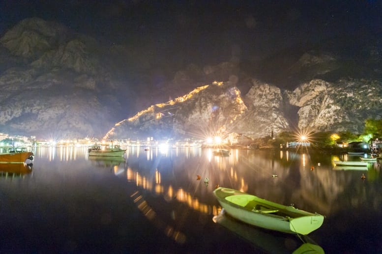 pictures of kotor montenegro night