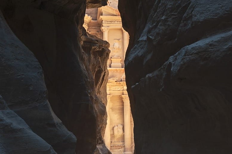 Petra-Treasury-through-the-Gap