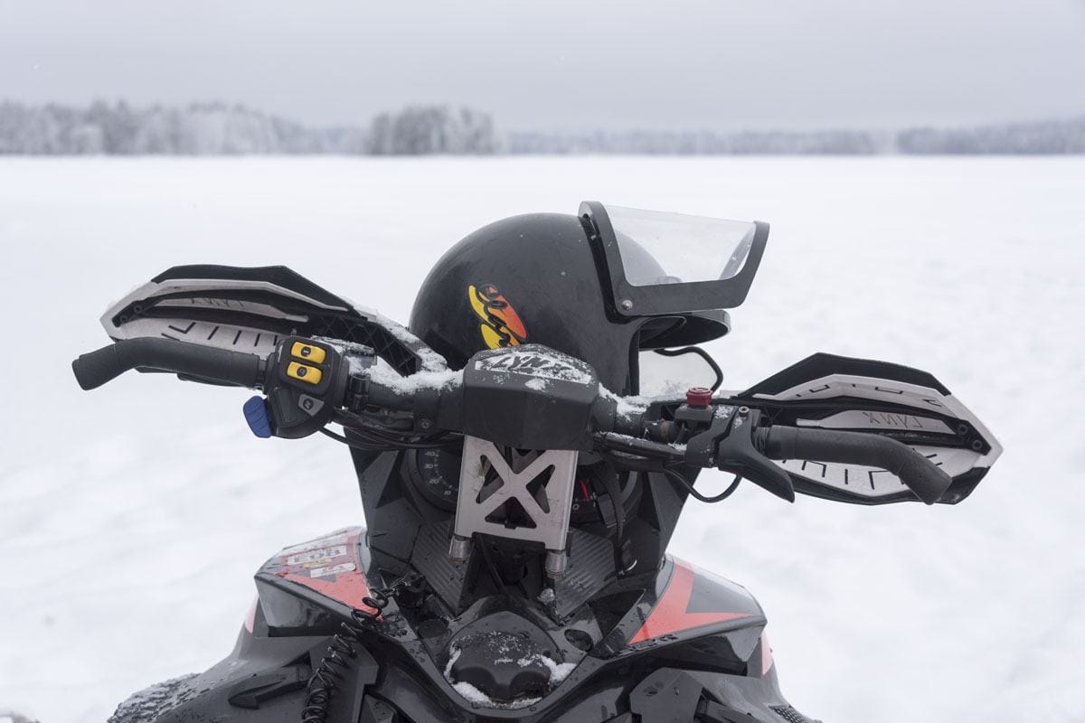 snowmobile finland handlebars helmet