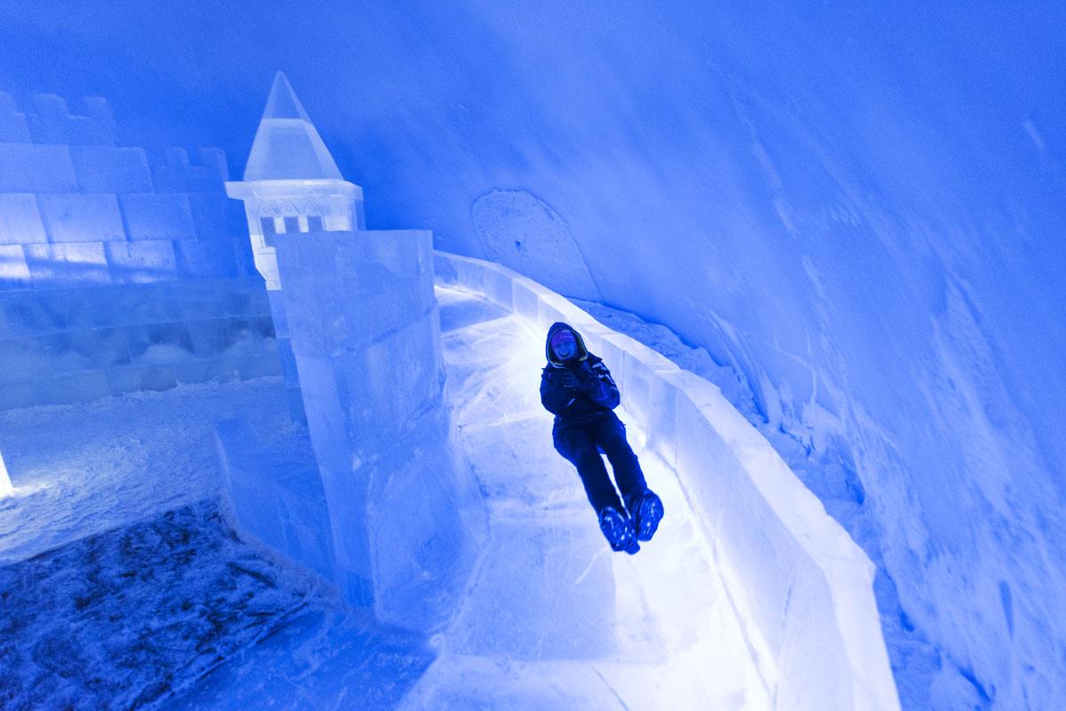 snow castle kemi slippery slide