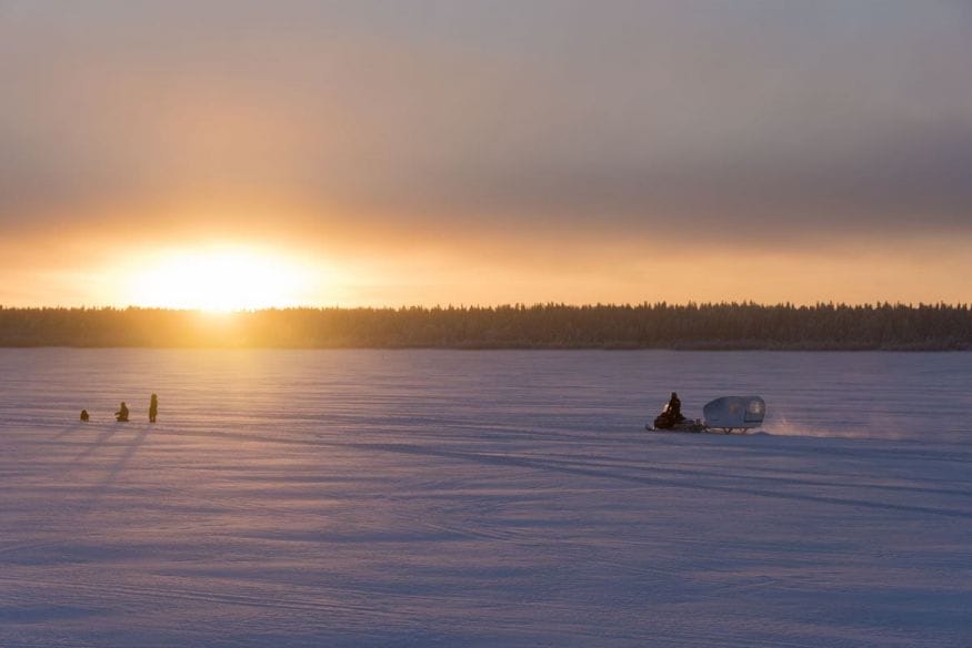 visit kemi finland winter orange sunset