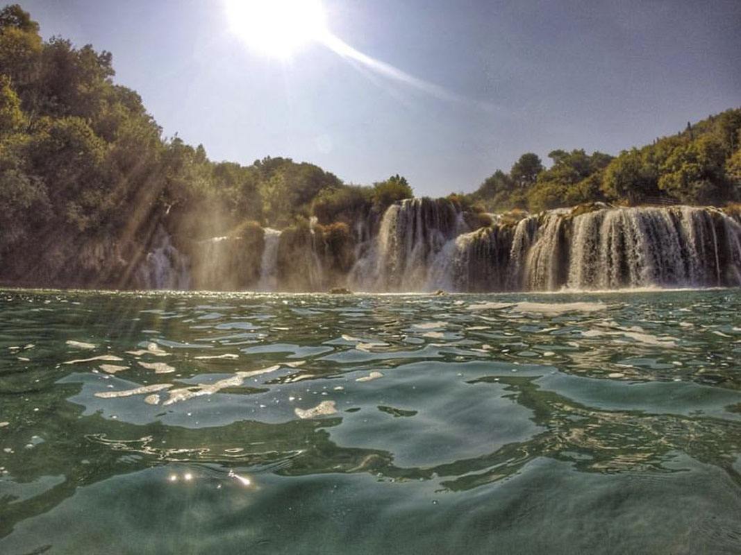 Skradinski Buk from the water krka croatia