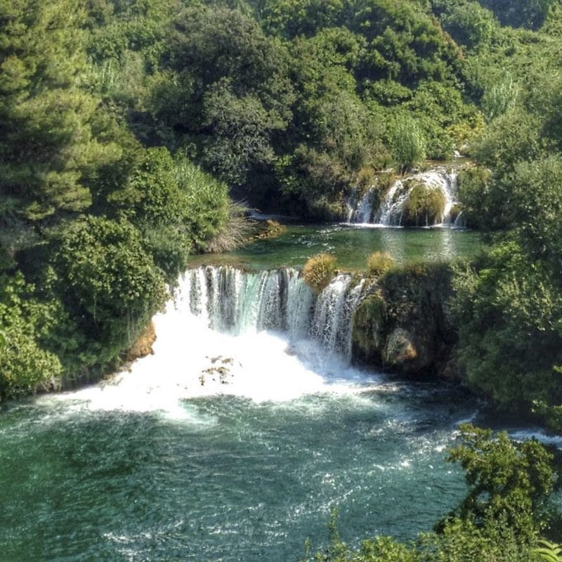 The waterfall from above krka croatia
