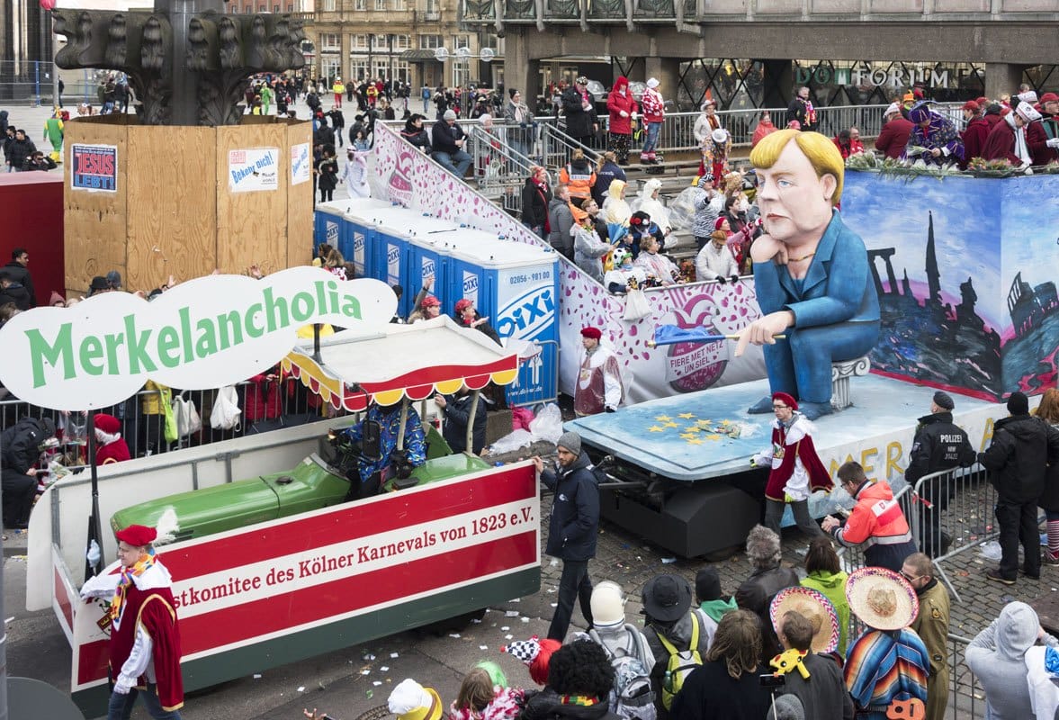 We couldn't miss Frau Merkel's float!