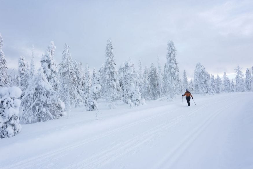 Finland Salla skiing snow