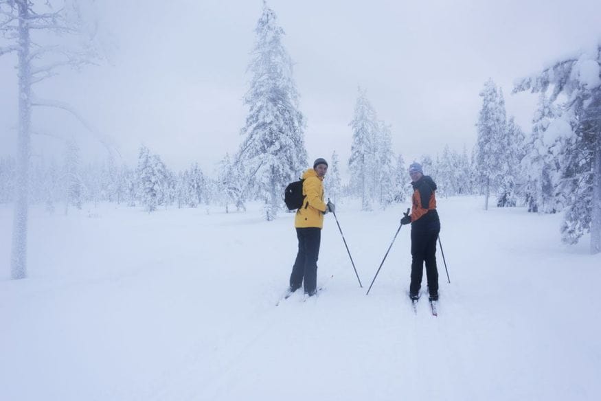 finland skiers snowstorm