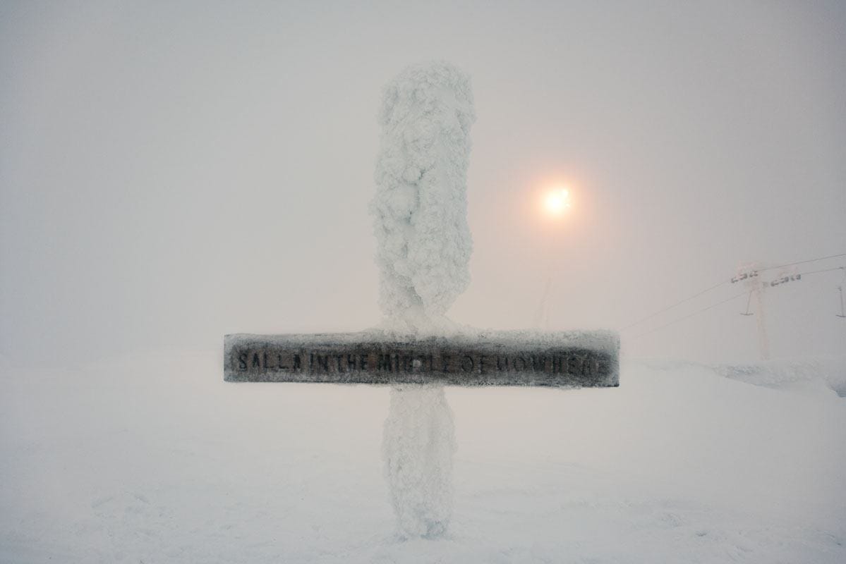 salla in the middle of nowhere sign