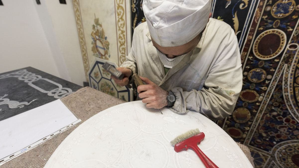 simone fiordelisi mosaico fiorentino carving