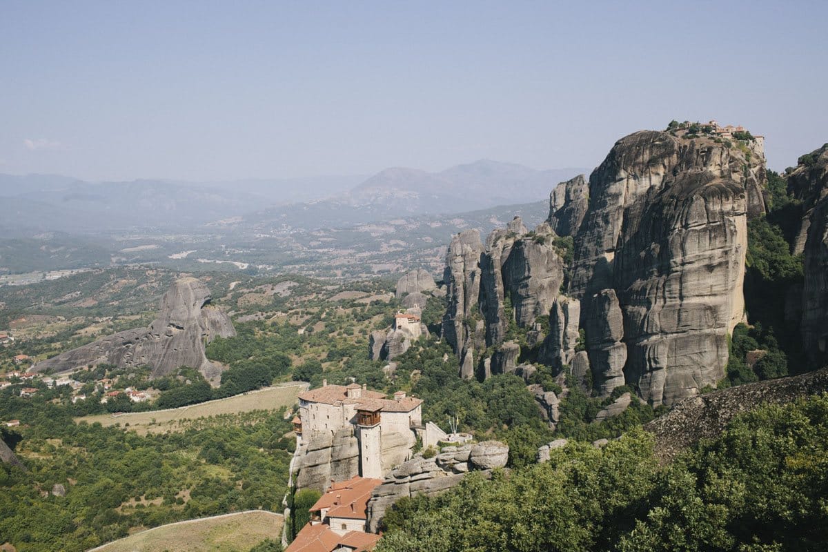 meteora monasteries from top