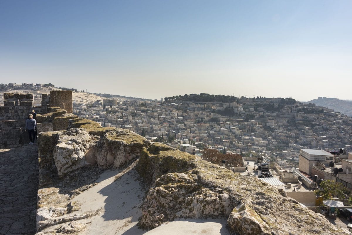 Jerusalem city walls east jerusalem view